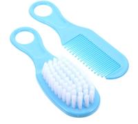 Générique Set de Brosse et Peigne de Massage pour Bébé -né en Pp et Tpe, Doux et Sûr, Facile à Utiliser sans Irriter la Tête de Bébé, pour Soins Quotidiens