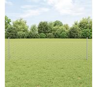 Générique Set de clôture de Jardin Ensemble de 2 Acier galvanisé 25 x 0,5 m,Poteaux & traverses de clôture,9.16KG-3336989