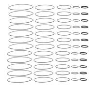 Générique Set de Courroies en Caoutchouc Noires Tailles Flexibles Lot de 100 Résistance à l'usure pour Réparation Lecteur Cassette et Platine Vinyle pour Apprentissage en Extérieur