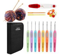 Générique Set de Crochets avec Étui | Outil d'Artisanat de Tricot avec Étui | Set Aiguilles Tricot Laine,Pour Collègues Voyage Loisir Décoration Intérieure Création de Couvertures