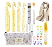 Générique Set de crochets | kit d'aiguilles à tricoter pour laine épaisse | Crochets pour Laine Épaisse,pour Débutants Adultes Seniors Maison Bureau Studio Créations Sous-verre Écharpe