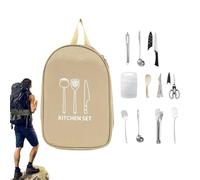 Générique Set de Cuisine pour Camping,Set Pelle Cuisine Extérieur - Ustensiles pour Hommes Femmes Randonnée Pique-Nique BBQ Extérieur