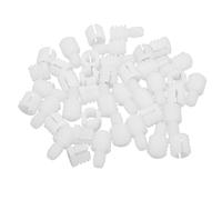 Générique Set de Écrous à Insérer en Nylon et Pp Lot de 20 Installation Facile Connecteurs Polyvalents pour Charnières de Meuble pour D'armoires Blanc pour Ferrures