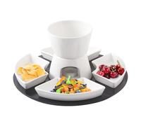 Générique Set De Fondue Au Fromage,Set Réchaud Céramique Fondue,Bol à pour Desserts Maison - Dîner à la Maison