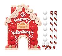 Générique Set de Golf Gingerbread, Jouets de Putting pour Saint-Valentin et Fêtes, Parcours de Golf avec Canne en Sucre d'orge et Balles, pour Maison Chambre Vacances Anniversaire Fête Nuit