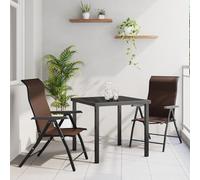 Générique Set de Jardin 3 pièces Marron Poly Rattan,Chaises de Jardin,33.3KG-3379261