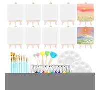 Générique Set de Peinture et Toile, Kit De 10 Pièces De Fournitures pour Peinture Artistique sur Toile, Trousse Créative Portable pour L'apprentissage du Dessin pour Artistes Adultes Et en Classe