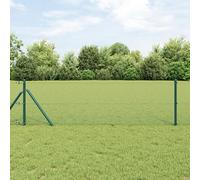 Générique Set de poteaux de clôture Vert revêtu de PVC Lot de 2 25 x 0.5 m,Panneaux de clôture,16.35KG-3351715