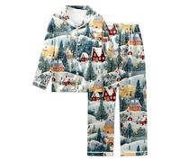 Générique Set De Pyjama Vetement Femme Hiver pour La Nuit Chemise Chaude Noël Mode Haut Chaud Robe Sexy Chic Ensemble d'hiver Coton Polaire Grande Taille