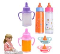 Générique Set de Repas pour Poupée | Accessoires de Soin pour Poupée | Biberon Réaliste Lait Jus avec Accessoires,pour Fille Enfant Noël Anniversaire Crèche École Jeu Maison