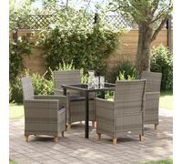Générique Set de Salle à Manger de Jardin avec Coussins en Poly Rattan Gris,Chaises de Jardin,47.6KG-3381073