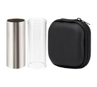 Générique Set de Slides Accessoires Indispensables Verre et Acier Inoxydable pour Guitare avec Étui de Rangement Compact pour Guitaristes