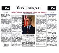 Générique Set de Table année 1976 - Mon Journal - plastifié - Année de Naissance ou Anniversaire - Idéal pour Cadeau