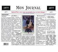 Générique Set de Table année 1977 - Mon Journal - plastifié - Année de Naissance ou Anniversaire - Idéal pour Cadeau