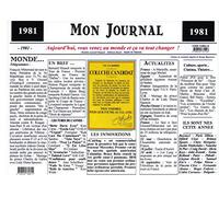 Générique Set de Table année 1981 - Mon Journal - plastifié - Année de Naissance ou Anniversaire - Idéal pour Cadeau