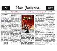 Générique Set de Table année 1984 - Mon Journal - plastifié - Année de Naissance ou Anniversaire - Idéal pour Cadeau