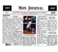 Générique Set de Table année 1987 - Mon Journal - plastifié - Année de Naissance ou Anniversaire - Idéal pour Cadeau