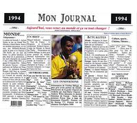 Générique Set de Table année 1994 - Mon Journal - plastifié - Année de Naissance ou Anniversaire - Idéal pour Cadeau