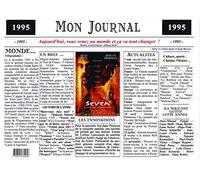 Générique Set de Table année 1995 - Mon Journal - plastifié - Année de Naissance ou Anniversaire - Idéal pour Cadeau