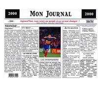 Générique Set de Table année 2000 - Mon Journal - plastifié - Année de Naissance ou Anniversaire - Idéal pour Cadeau