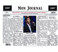 Générique Set de Table année 2007 - Mon Journal - plastifié - Année de Naissance ou Anniversaire - Idéal pour Cadeau