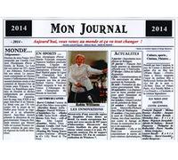 Générique Set de Table année 2014 - Mon Journal - plastifié - Année de Naissance ou Anniversaire - Idéal pour Cadeau