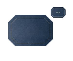 Générique Set De Table Octogonal en Cuir, Double Face, épaisseur 3 Mm