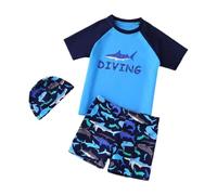 Générique Set Due Pezzi da Bagno Bambino Con Stampa Cartoon Comodo Leggero per Bambini 2-12 Anni Estate 2026(Blue, 9-10 Years)