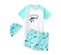 Générique Set Due Pezzi da Bagno Bambino Con Stampa Cartoon Comodo Leggero per Bambini 2-12 Anni Estate 2026(Green, 3-4 Years)