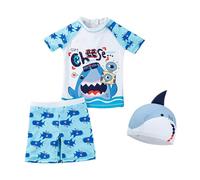 Générique Set Due Pezzi da Bagno Bambino Con Stampa Fantasia Comodo per 2-8 Anni Estate 2026(Blue, 3-4 Years)