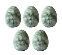 Générique Set d'Œufs de Pâques Tricotés - Guirlande 5 Pièces Colorée | Décoration Crochet Printemps | Accents en Tissu pour Maison Bureau Vases Couronnes Fêtes, Accessoires Artisanat Festif