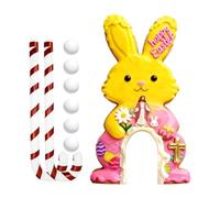 Générique Set Golf Jouet Lapin De Pâques - Jeu Mini Golf avec Canes en & Maison Lapin, Construction Bois & ABS pour & Adultes, Parcours Intérieur Portable pour Déco Maison & Fêtes Familiale