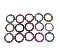 Générique Set Manucure 2mm 14 Rouleaux de Bandes Adhésives pour Ongles en Papier Mat Décoratif Or et Argenté pour Nail Art DIY Femme