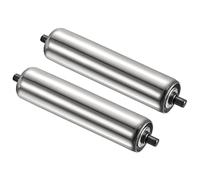 Générique Set of 2 Replacement Stainless Steel Conveyor Rollers, 400mm Length, for Smooth Woodworking Movement, Compatible with 100-1000mm Roller Stands, Durable & Efficient