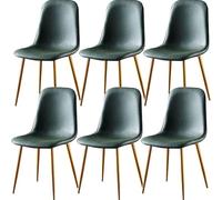 Générique Set of 6 Dining Chairs Soft and Backrest Kitchen with Solid Metal Legs for Living Room Lounge Home(F)
