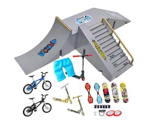Générique Set Piste de Street 13 Pièces pour Fingerboards | Modules et Obstacles Miniatures à Assembler | pour S'entraîner aux Figures | Jouet Éducatif pour Développer la Motricité Fine dès 8 Ans