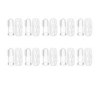 Générique Sets de Brosses à Dents à Doigt avec Étui en Silicone Lot de 10 Double Face avec Poils Doux et Picots Massants pour Nettoyage des Dents et Langue pour Bébé