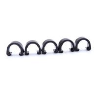 Générique Sets de Clips Serrage-câble en Plastique Noir Lot de 10 Pivot Central, Crochet Double pour Boîtier de Câble de Frein et Tuyau Hydraulique pour Vélo de Route et Ville
