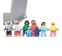 Générique Sets de Figurines Miniatures,Petites s Mignonnes familiales Maison de - Personnages Miniatures pour Maison de,pour Garçons Filles Jardin d'anniversaire Noël Nouvel an École Crèche