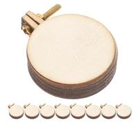 Générique Sets de Mini Cerceaux à Broder en Bois Beige Cadres Ronds Ajustables Lot de 10 pour et Travaux Manuels pour Broderie Colliers et Chaînes de Pull