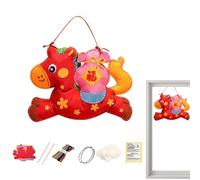 Générique Sewing Kit, Horse Craft Set, Portable Travel Pouch, Beginner Friendly Pattern, Creative Skill Development, Daily Entertainment, Small Activity for Boy Girl Children Kids Teens