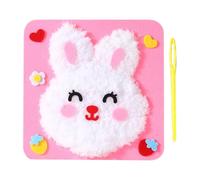 Générique Sewing Kit - Non-Woven Fabric and Wool, 8.27x8.27in Threading Toy Educational Design | Kids Embroidery Set, Hand-Eye Coordination and Creativity Toy for Birthdays, Easter, Christmas