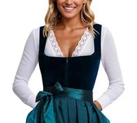 Générique Sexy BoléRo Chemisier Femme,Blanc/Noir Classique Top Bavarois Dentelle Gilet Femme Oktoberfest Chic Hauts LéGante légant et Exclusif Dirndl Quotidien Clubwear
