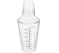 Générique Shaker à Cocktail Transparent 530 Ml Gradué 3 Parties, Gobelet Mélangeur Portable pour Thé au Lait, Boissons Froides et Jus, Récipient Manuel Étanche pour Bar et Usage Domestique