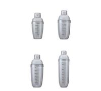 Générique Shaker à Cocktails en Plastique avec Balance, Lot de 5 Set de Pièces Noir Gradué, Étanche et Résistant, pour Bar, Maison et Préparation de Boissons