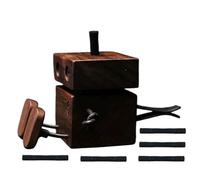 Générique Shaking Feet Wooden Man Car Ornament, Motion Activated Playful Decor, Cute Figurine for Living Room, Bedroom, Dorm, Air Vent, Dashboard Accessory, Gift, 2.36x1.97x3.94 inches