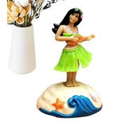 Générique Shaking Head Ornament - Dancing Hawaiian Girl, 6x10cm Size + Car Dashboard Doll, Desktop Interior Decor Figure Item, Scratch Resistant ABS Base + Toy | Figurine + for + Drivers & Men
