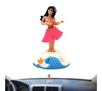Générique Shaking Head Ornament - Dancing Hawaiian Girl, 6x10cm Size + Car Dashboard Doll, Desktop Interior Decor Figure Item, Scratch Resistant ABS Base + Toy | Figurine + for + Drivers & Men