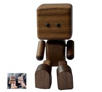 Générique Shaking Wooden Man Figurine,Handmade Shaking Feet Wooden Doll, Funny W-ooden Doll Car Dashboard Decorations S-haking, Portable Handmade Shakinges Feet Woodenes Dolls (H1)