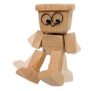 Générique Shaking Wooden Man Figurine - Shaking Wooden Man | Shakîng Woodên Mân Figurine for Car Dashboard | Shakîng Mân Figurinê | Car Interior Decoration | Funny Charming Woodên Statue for Cabinet